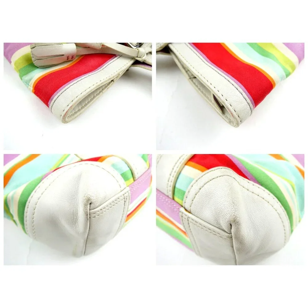 Coach Hampton‎ Multicolor Striped Tote Bag F10705 - Picture 16 of 16